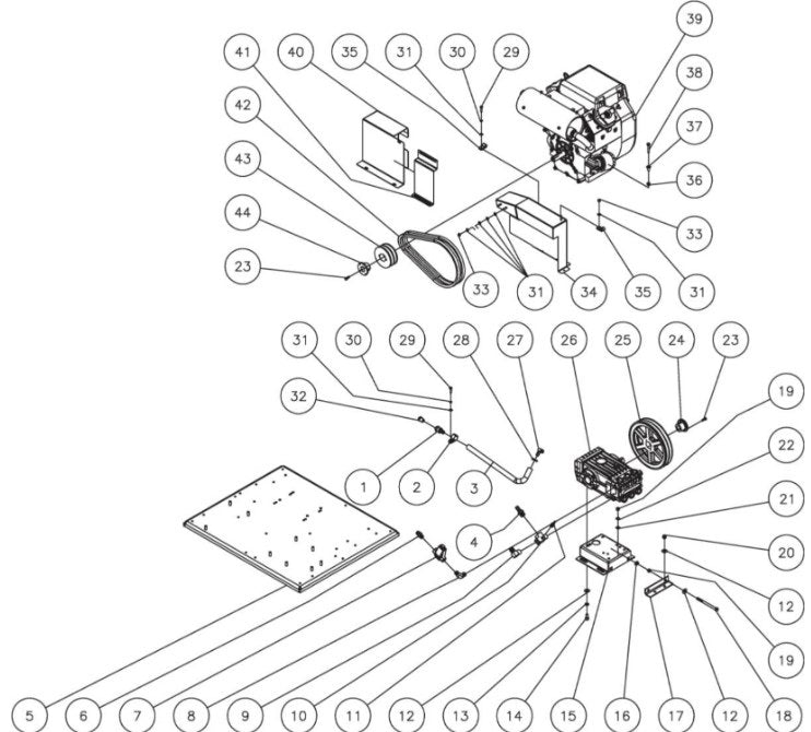 HDC-3005-0K6G/0V6G, HDC-3505-0H6G/0K6G/0V6G/1H6G, HDC-4004-0H6A/0K6A/0V6A/1H6A (sn:0-15011230) Isolation Plate Assembly Parts by Mi-T-M