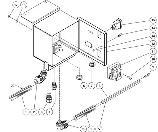 HDC Series (sn:15011231-15028656), (sn:15028657-15146632), (sn:0-15011230), (sn:15146633-15157879) Electric Box Assembly Parts by Mi-T-M