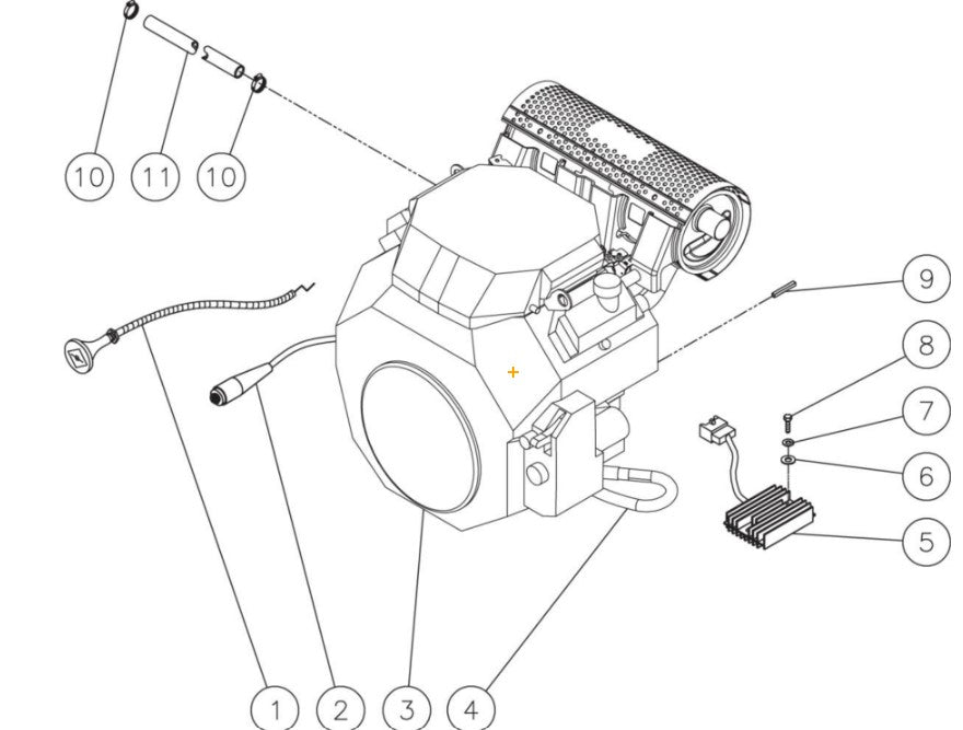 HDC-3505-1H6G, HDC-4004-0H6A, HDC-4004-1H6A Engine Assembly Parts by Mi-T-M