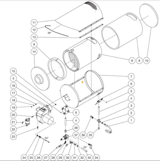 HDS-3005-0K6G/0V6A/0V6G, HDS-3006-0B7G/0R7G, HDS-3506-0M6G Heat Exchange Assembly Parts by Mi-T-M