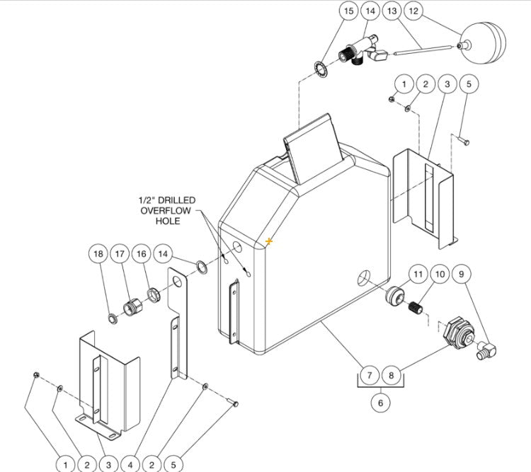 HDS-3005-0K6G/0V6A/0V6G, HDS-3006-0B7G/0R7G, HDS-3506-0M6G,HDS-4005-1H6G Float Tank Assembly Parts by Mi-T-M