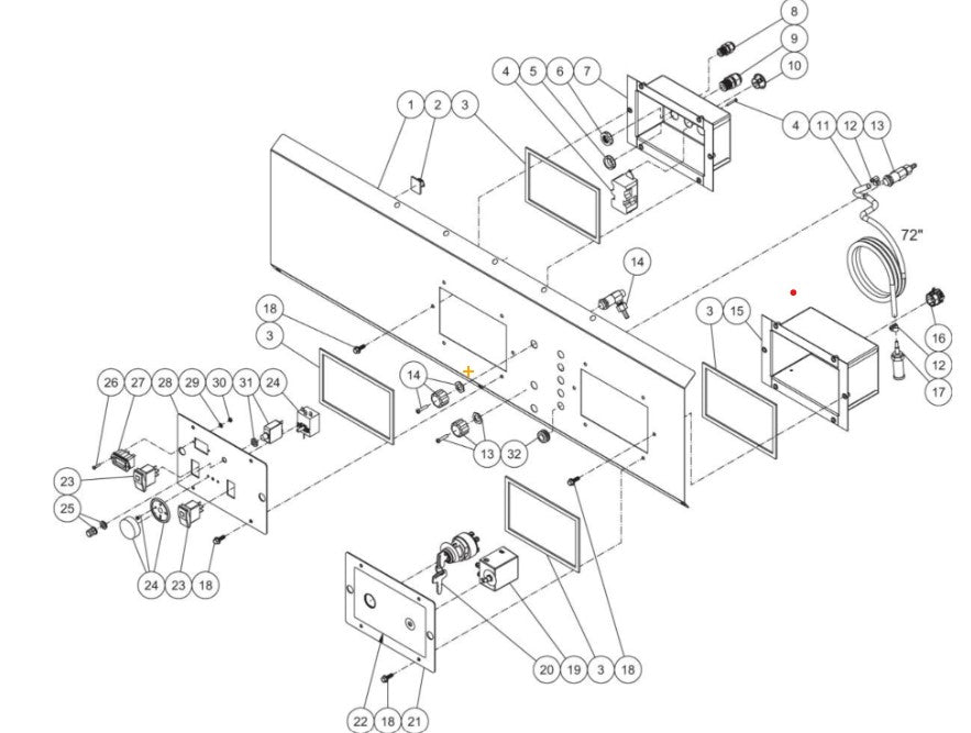 HDS-3008-0B7G (sn:15160032-99999999), HDS-4005-0B7G (sn:15160031-99999999) Control Panel Assembly Parts By MiTM