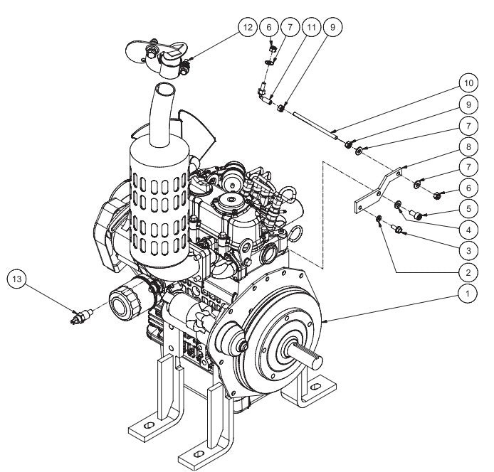 HDS-3006-0B7G, HDS-3505-0B7G  (sn:15160031-99999999) Engine Assembly Parts by Mi-T-M