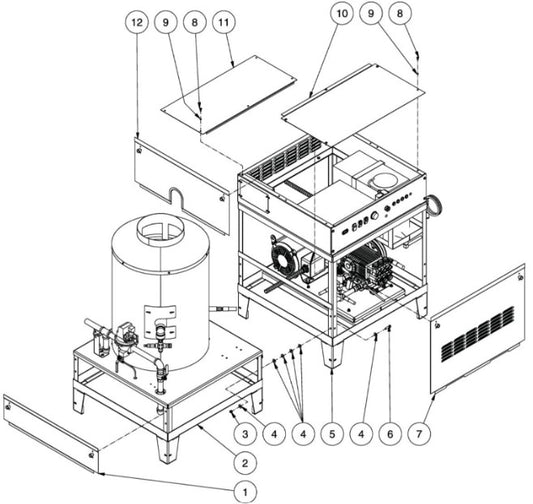 HEG-0210-0E9G, HEG-2010-0E3G/0E4G/0E5G, HEG-3008-0E3G/0E4G/0E5G/0E9G Frame Assembly Parts By MiTM