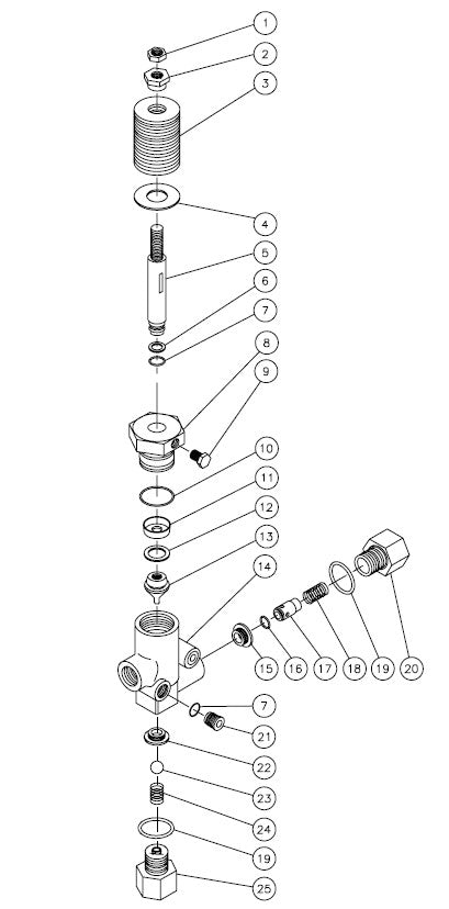 HEG-0210-0E9G, HEG-2010-0E3G/0E4G/0E5G, HEG-3008-0E3G/0E4G/0E5G/0E9G Unloader Assembly Parts By MiTM