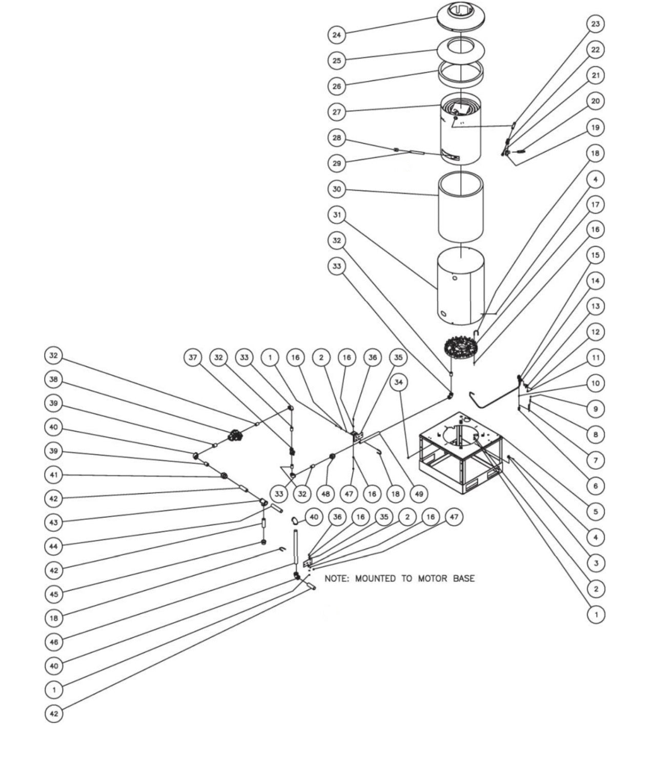 HEG-1805/2004/3004/3005 (sn:0-15006770), (sn:15006769-15015061) Burner Assembly Parts By MiTM 