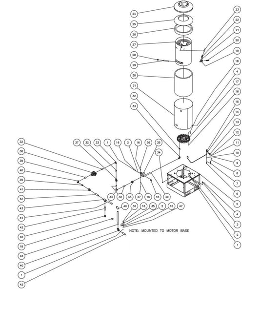 HEG-1805/2004/3004/3005 (sn:0-15006770), (sn:15006769-15015061) Burner Assembly Parts By MiTM 