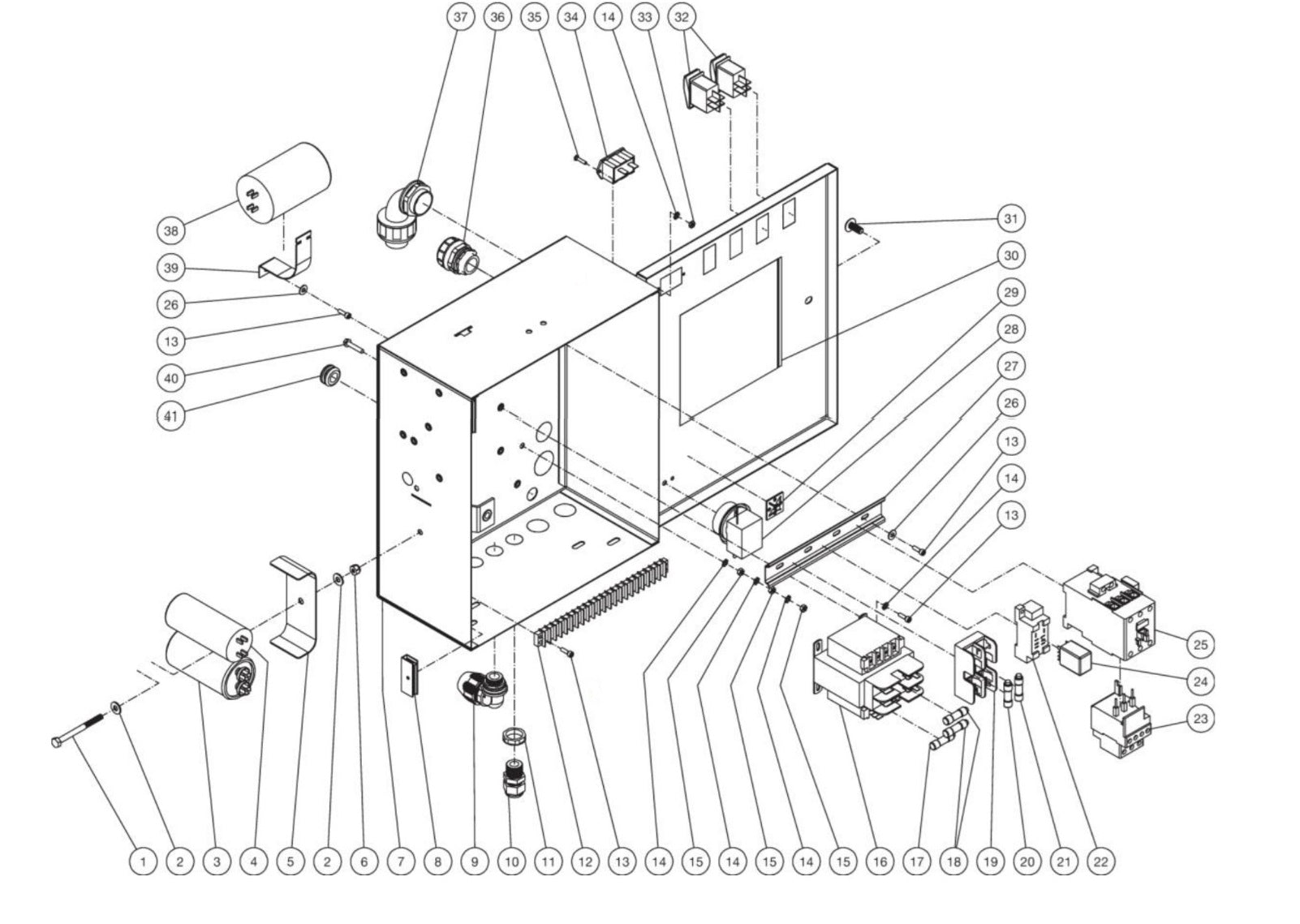 HEG-1805, HEG-2004, HEG-3004, HEG-3005 0E2G/0E8G (sn:15149803-99999999) Electric Box Assembly Parts by Mi-T-M