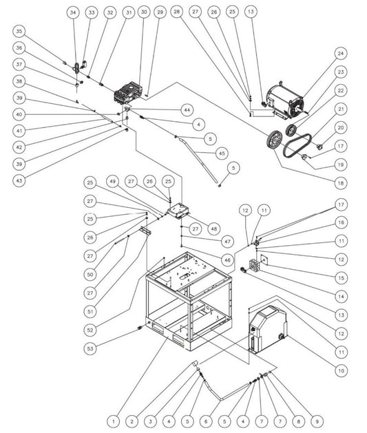 HEG-1805/2004/3004/3005 (sn:15015062-15021777), (sn:15021778-15149802) Motor Base Assembly Parts By MiTM