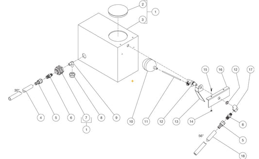 HEG-2010-1E3G/1E4G/1E5G/1E9G, HEG-3008-1E3G/1E4G/1E5G/1E9G Float Tank Assembly Parts By MiTM