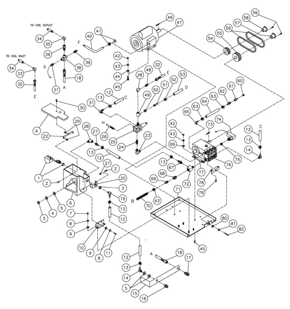 HG-1505-0M10, HG-2004-0M10, HG-2205-0M10, HG-3004-0M10 (sn:26640-29516) Motor/Pump Assembly Parts by Mi-T-M