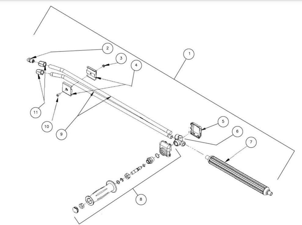 HS, DH, HDC Series Gasoline-Diesel Models Dual Lance Assembly Parts by Mi-T-M