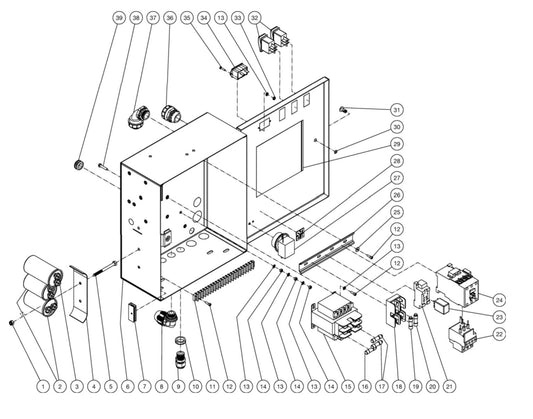 HG-1805-1208/1230, HG-2004-1208/1230, HG-3004-1208/1230 Series Electric Box Assembly Parts By Mi-T-M