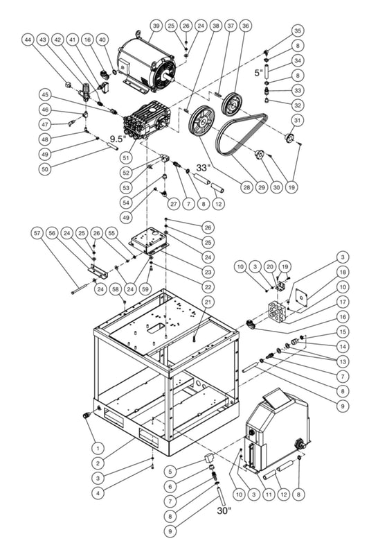HG (sn:15021778-15024154), (sn:15024155-15045000) Series Motor Base Assembly Parts By Mi-T-M