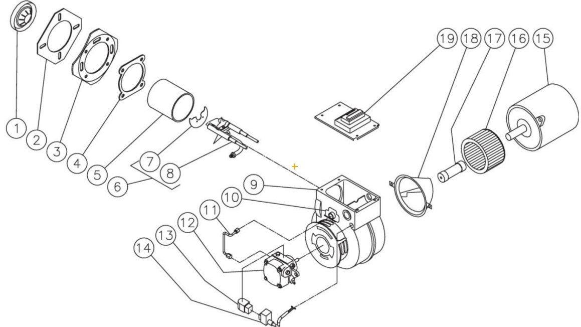 HHD-1003-0E1G Burner Assembly Parts By MiTM