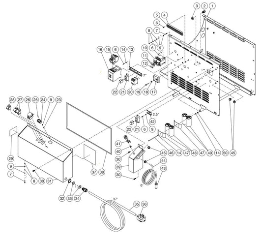 HHS-1003-2E1G, HHS-2004-2E2A/2E2G/2E8G, HHS-3004-2E2A/2E2G/2E8G, HHS-3005-2E2A/2E2G/2E8G (sn:0-15152417) Electric Box Assembly Parts By MiTM