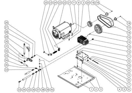 HHS-2004/3004-0E2G/0E3G/0E4G/0E8G/0E9G Motor/Pump Assembly Parts By MiTM  
