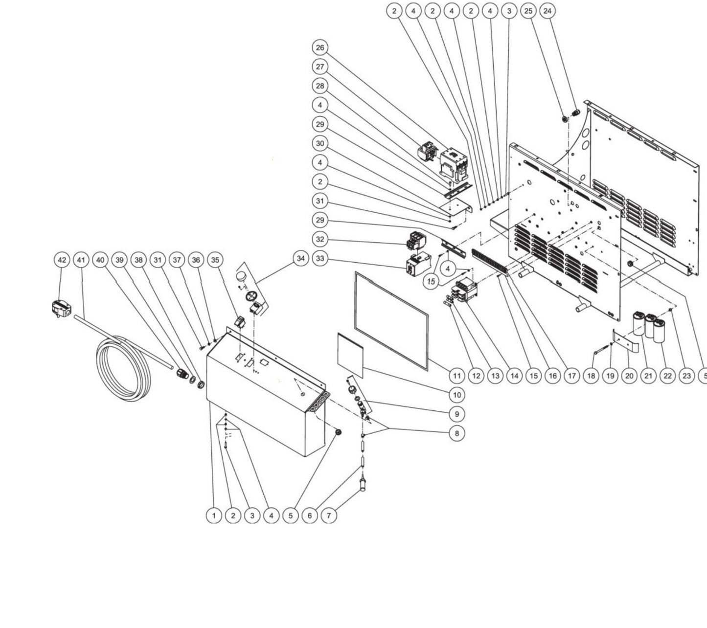 HHS-2004-1E2A/1E2G/1E8A/1E8G, HHS-3004-1E2A/1E2G/1E8A/1E8G, HHS-3005-1E2A/1E2G/1E8A/1E8G Electric Box Assembly Parts By MiTM