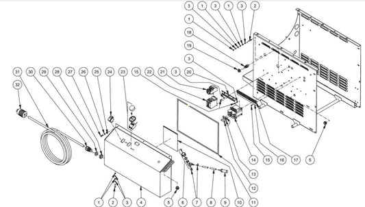 HHS-2004-1E3A/1E3G/1E9A/1E9G, HHS-3004-1E3A/1E3G/1E9A/1E9G, HHS-3005-1E3A/1E3G/1E9A/1E9G Electric Box Assembly Parts By MiTM