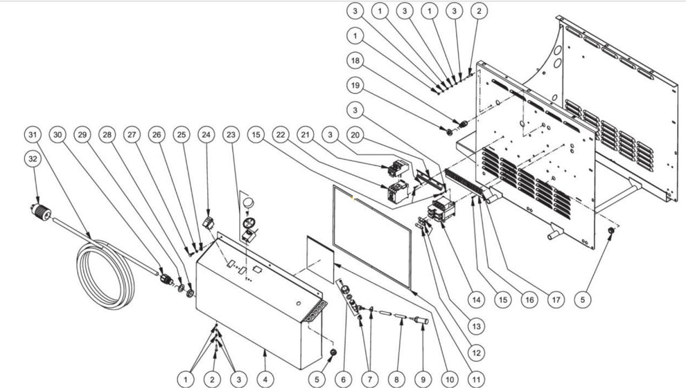 HHS-2004-1E3A/1E3G/1E9A/1E9G, HHS-3004-1E3A/1E3G/1E9A/1E9G, HHS-3005-1E3A/1E3G/1E9A/1E9G Electric Box Assembly Parts By MiTM