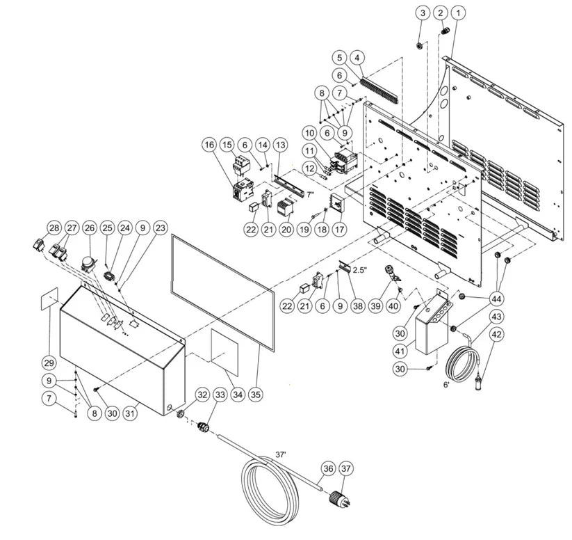 HHS-2004-2E3G/2E9G, HHS-3004-2E3G/2E9G, HHS-3005-2E3G/2E9G (sn:0-15152417) Electric Box Assembly Parts By MiTM