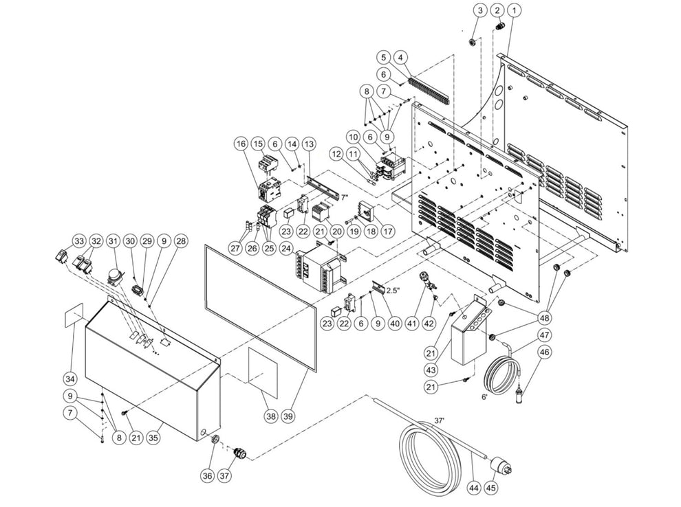 HHS-2004-2E4G/2E5G, HHS-3004-2E4G/2E5G, HHS-3005-2E4G/2E5G Electric Box Assembly Parts By MiTM
