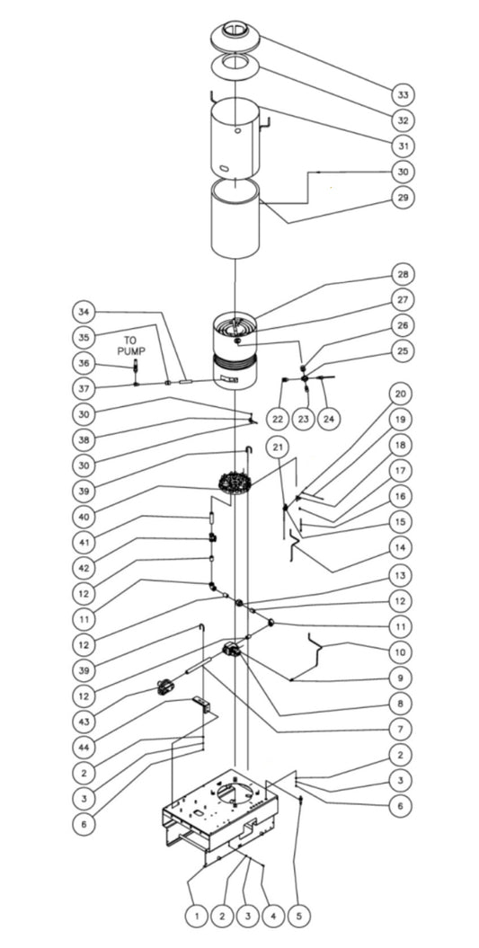 HLP-0703-0M10/HLP-1502-0M10 (sn:15023362-99999999), HLP-0703-2M10/HLP-1502-2M10 (sn:0-15023361) Gas Pipe//Heat Exchanger Assembly Parts by Mi-T-M