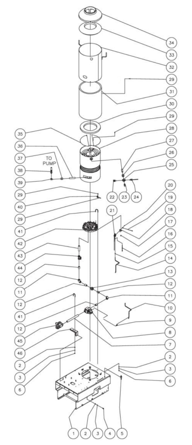 HLP-0703-0M10/HLP-1502-0M10 (sn:15014384-15023361) Gas Pipe//Heat Exchanger Assembly Parts by Mi-T-M 