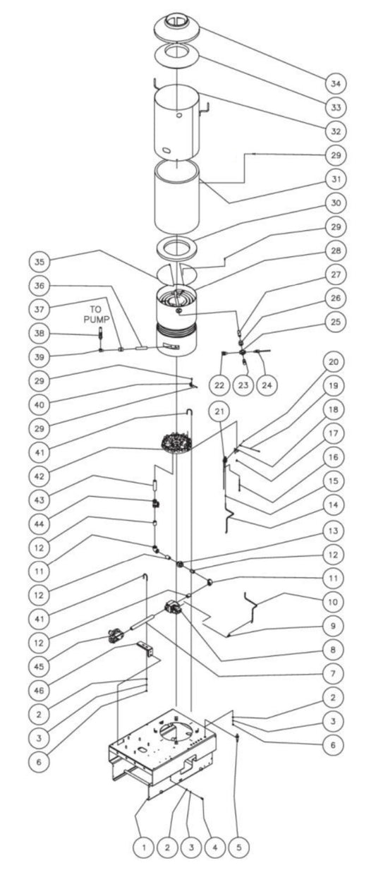 HLP-0703-0M10/HLP-1502-0M10 (sn:15014384-15023361) Gas Pipe//Heat Exchanger Assembly Parts by Mi-T-M 