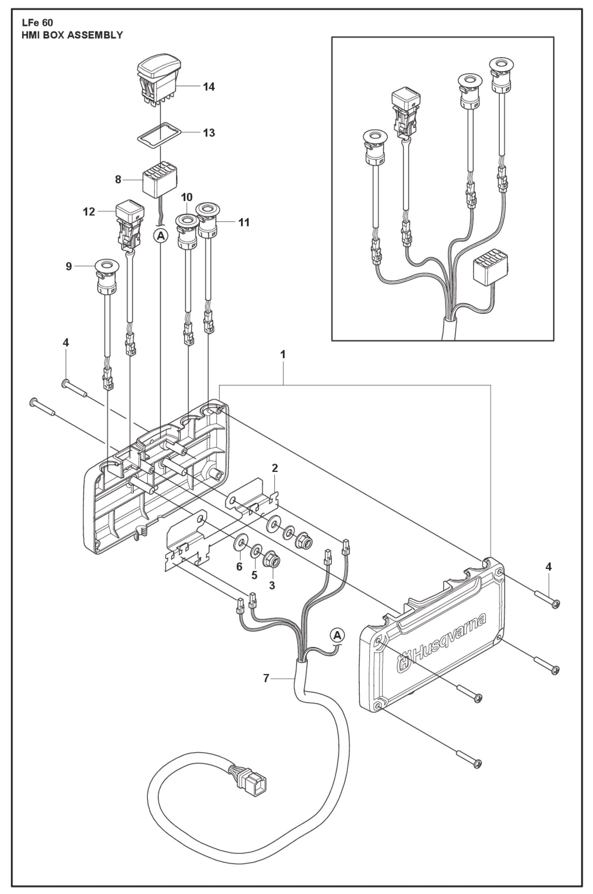 HMI Box Assembly Parts For LFe 60 By Husqvarna