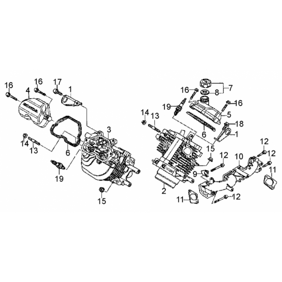 AR14H HONDA GX630RHKAF Cylinder Head Assembly Parts By Multiquip