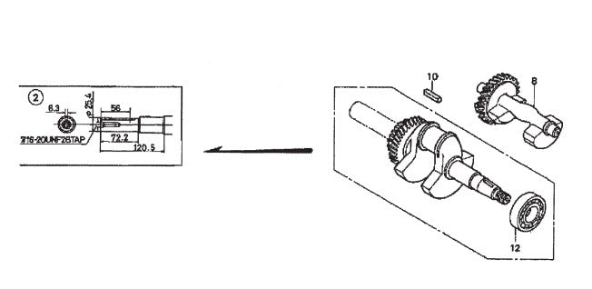 B-Series Crankshaft Assembly. Parts by Multiquip Whiteman