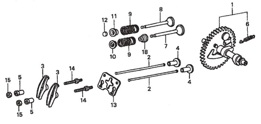 GA25H HONDA GX160K1EMA2 ENGINE Camshaft Assy. Parts By Multiquip 