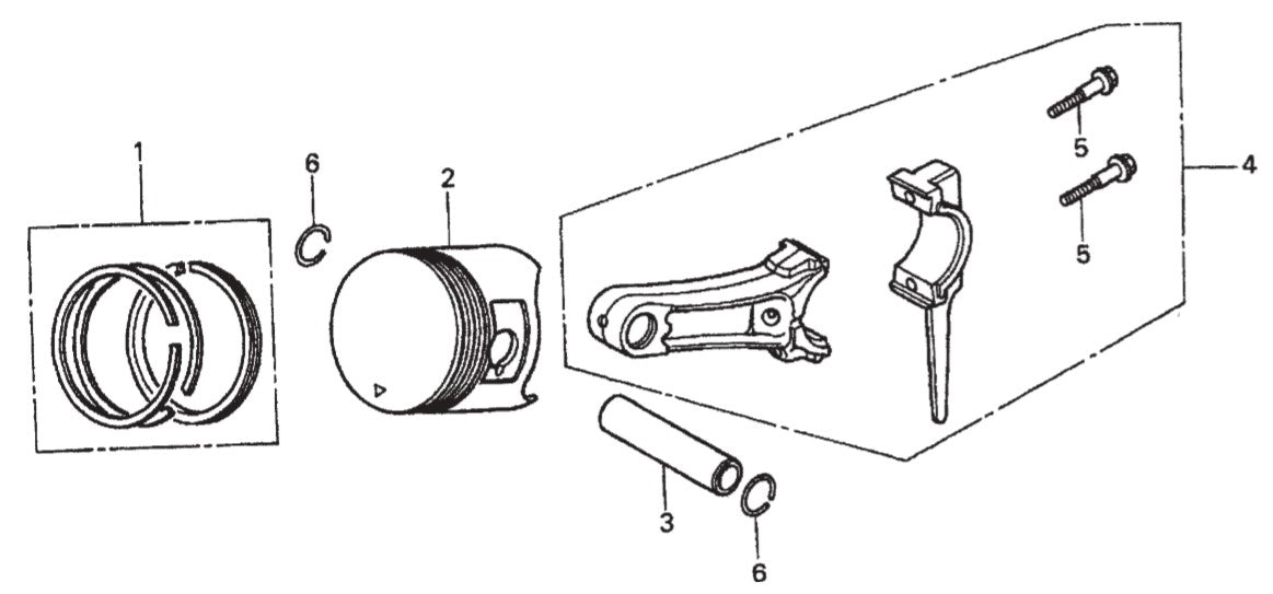 GA25H HONDA GX160K1EMA2 ENGINE Piston Assembly Parts By Multiquip 