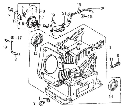 GA25HR HONDA GX160RT2EMAN ENGINE Cylinder Barrel Assy. Parts By Multiquip 