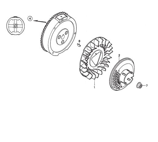 B-Series Flywheel Assembly Parts by Multiquip Whiteman