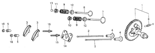 GA6HZ HONDA GX340K1 ENGINE—Camshaft or Valves Parts By Multiquip 