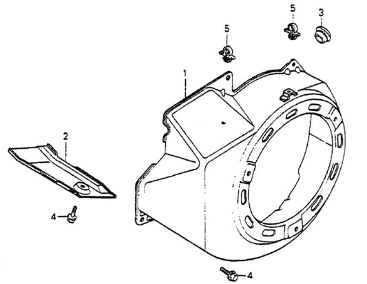 GA6HZ HONDA GX340K1EDN2 ENGINE  —Fan Cover Parts By Multiquip