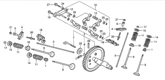 AR13HA- HONDA GX610K1QZB2 ENGINE — Camshaft Assy. Parts By Multiquip