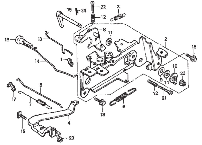 AR13HA- HONDA GX610K1QZB2 ENGINE — Control Assy. Parts By Multiquip