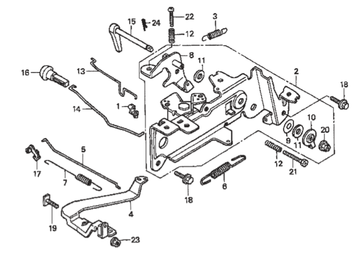 AR-13H HONDA GX610K1QZB2 ENGINE- Control Assy. Parts by Multiquip