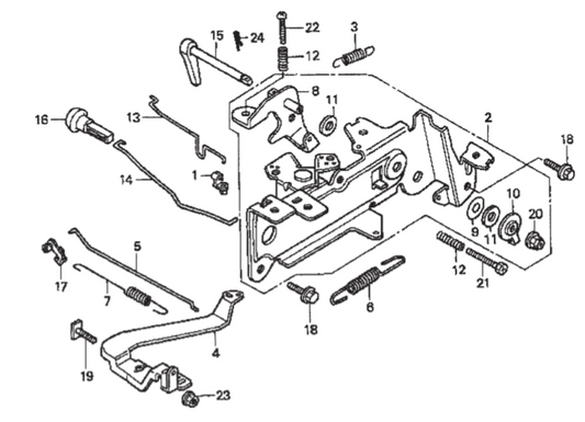AR-13H HONDA GX610K1QZB2 ENGINE- Control Assy. Parts by Multiquip