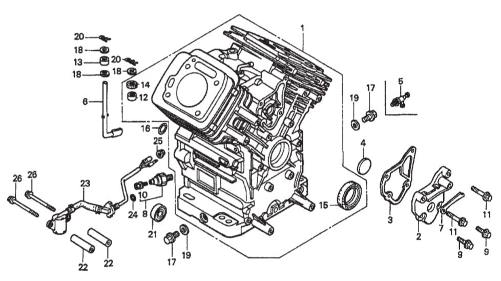 AR13HA- HONDA GX610K1QZB2 ENGINE — Cylinder Barrel Assy. Parts By Multiquip