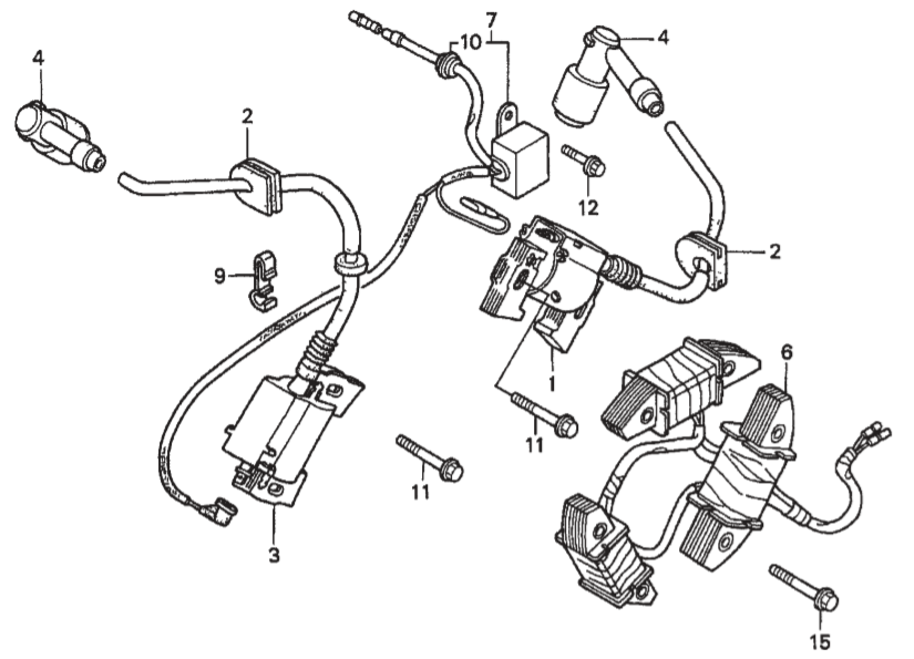 AR-13H HONDA GX610K1QZB2 ENGINE — Ignition Assy. Parts by Multiquip