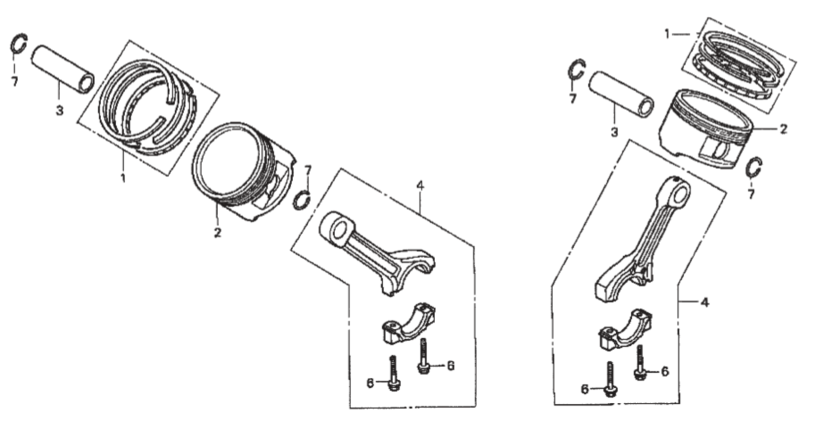 AR-13H HONDA GX610K1QZB2 ENGINE — Piston Assy. Parts by Multiquip