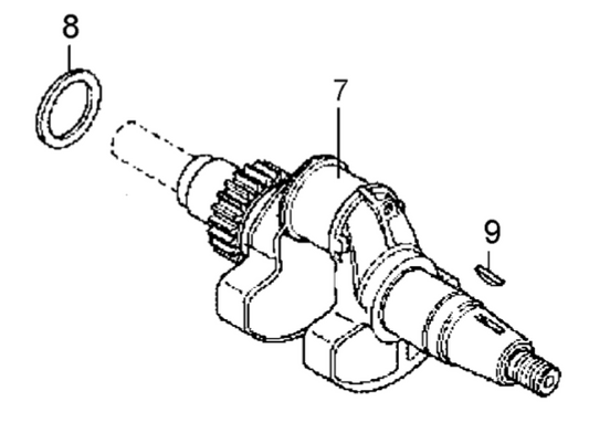 AR14H HONDA GX630RHKAF Crankshaft Assy. Parts By Multiquip