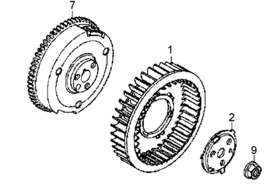 AR14H HONDA GX630RHKAF Fly Wheel Assy. Parts By Multiquip