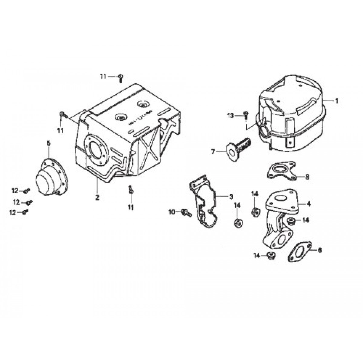 Muffer Assembly Parts for HPLA/HPHA-36 Series Trowels by Multiquip Whiteman