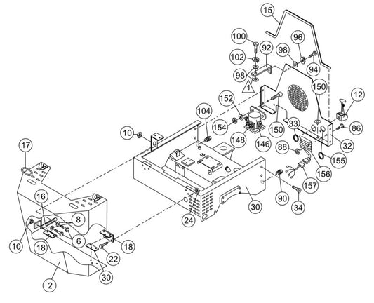 AR13HA Hood And Rear Panel Assy. Parts By Multiquip