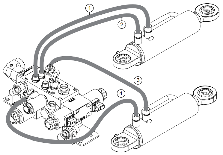 AAAA RX1575- Hoses For Steering  Assembly Parts By Multiquip